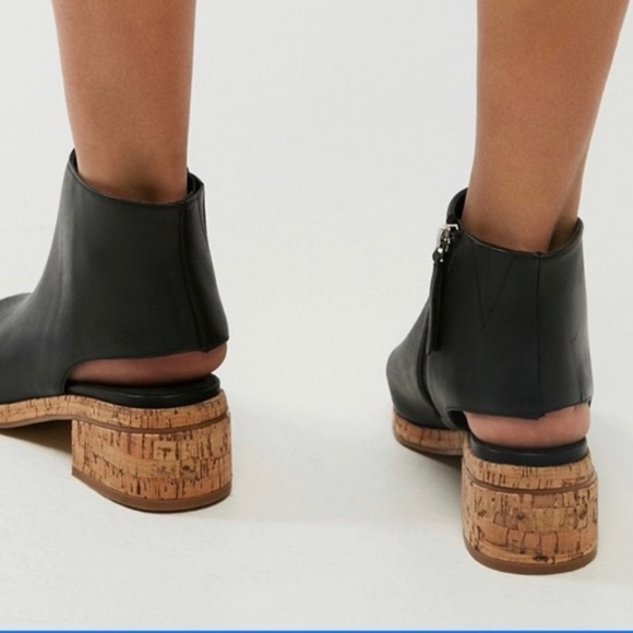 Miista Lucina Open Toe Leather Bootie Cork Heel Size 36 (US 6) - Picture 2 of 16